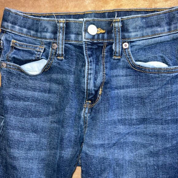 Old Navy Kids Sz 10 Straight Leg Adjustable Built-in Tough Blue Jeans (Q) - Picture 2 of 7